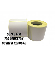 Термоэтикетка 58*40 700 этикеток ЭКО (кор60шт) от 1 коробки